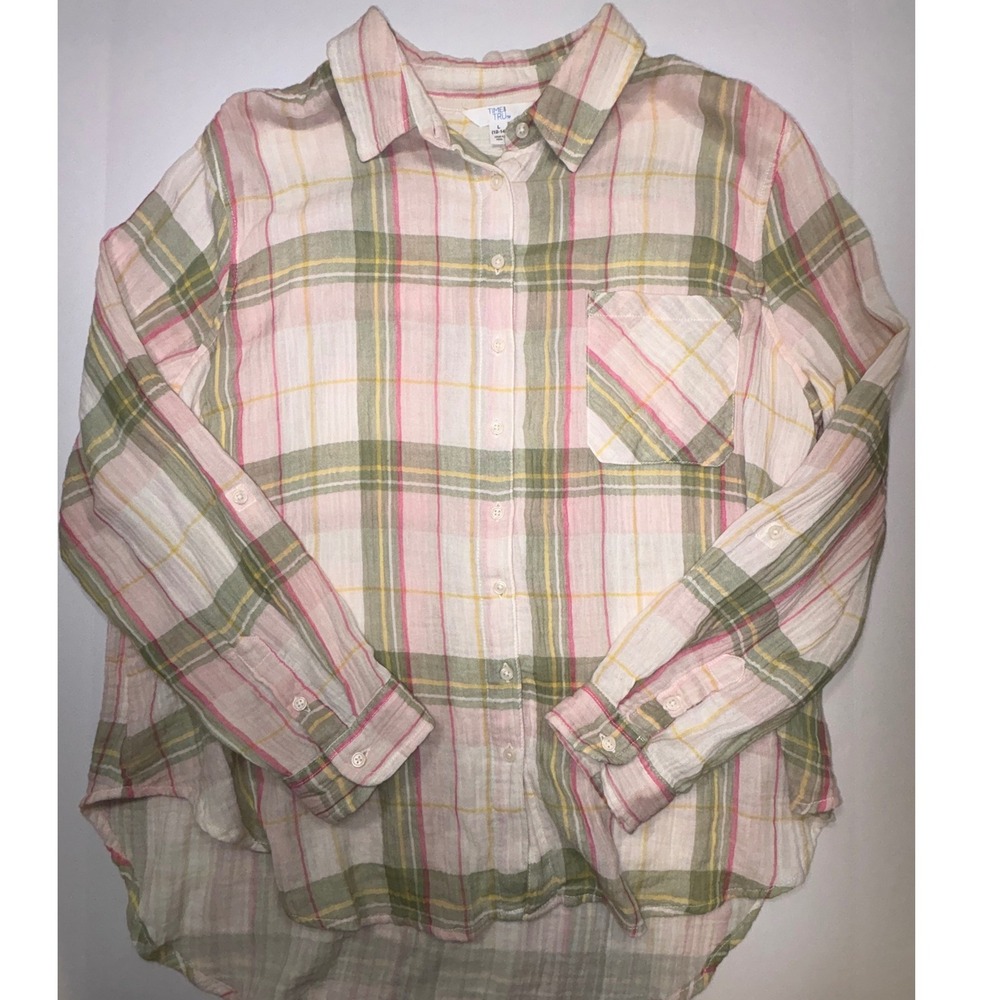 Womens Bundle Time & Tru L Plaid Button Down, Xhilaration Tee xl,  Shein Pink L - Picture 2 of 13